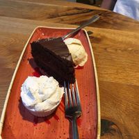 OMG the cake!! at Henderson's Vegan in Edinburgh