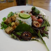 my meal: Tofu Teriyaki at Henderson's Vegan in Edinburgh