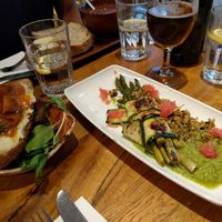 Starters at Henderson's Vegan in Edinburgh