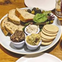 Mixed starter platter at Henderson's Vegan in Edinburgh