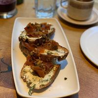 Carrot bruschetta (vegan salmon) at Henderson's Vegan in Edinburgh