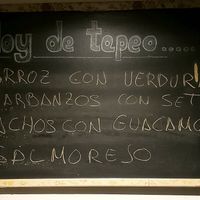 Four veggie options today. Always at least 2 vegan options. at El Colibrin in Leon