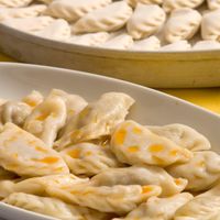 Haluj with potato and olive oil 🥟   at Ficcin in Istanbul