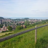 Wonderful view down to Lake Constance and St. Gallen at Dreilinden in St Gallen
