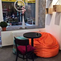 cozy seating at The Raw Deli in Prague