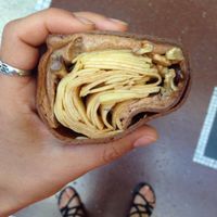 The awesome raw apple strudel  at The Raw Deli in Prague