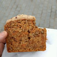 carrot cake at Kagyu Samye Ling Monastery and Tibetan Centre in Eskdalemuir