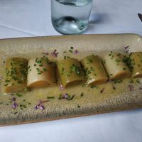 Puerros a la vinagreta at El Montanes in Biescas