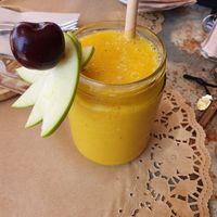 Pineapple passionfruit smoothie at Organic Market and Food in Marbella