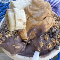 Monkey bowl with added peanut butter and hemp seeds  at Aloha Smoothie Company in Wildwood