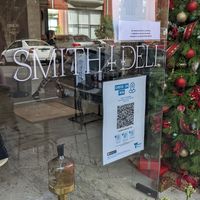 Front door at Christmas at Smith & Deli in Collingwood