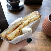 Ham and cheese toasty  at Smith & Deli in Collingwood