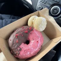 Choc rasp donut and yo-yo  at Smith & Deli in Collingwood