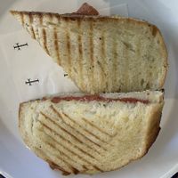 Vegan ham & cheese toastie  at Smith & Deli in Collingwood