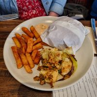 Burger fries and cauliflower at Smith & Deli in Collingwood
