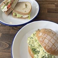 The Piggy Bundy Sandwich and Egg and Salad Roll  at Smith & Deli in Collingwood