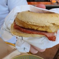 Egg & bacon muffin at Smith & Deli in Collingwood