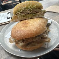 Ham and turkey toastie   at Smith & Deli in Collingwood
