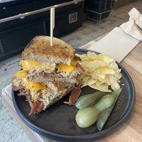 Hot Pastrami sandwich    at Smith & Deli in Collingwood