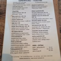 Menu Page 1 at Smith & Deli in Collingwood