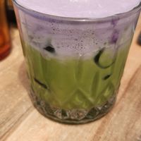 Ube cloud iced matcha at Smith & Deli in Collingwood