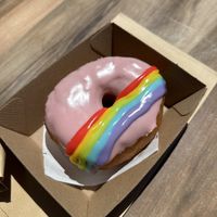 Special pride month iced donut  at Smith & Deli in Collingwood
