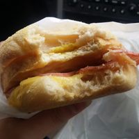 This was basically a bacon and egg mcmuffin. I can't remember what they'd called it.  at Smith & Deli in Collingwood