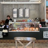 Deli counter. ALL FOOD is vegan   at Smith & Deli in Collingwood