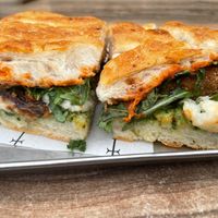 Eggplant Parma sandwich! delish! at Smith & Deli in Collingwood