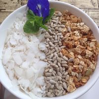 Mango Tango Smoothie Bowl at Smoothie Shop in Jimbaran