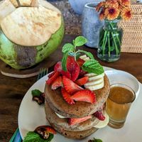 Buckwheat Pancakes at Smoothie Shop in Jimbaran