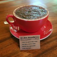 creme brulee coffee at Smoothie Shop in Jimbaran