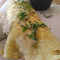 Vegetarian chicken burrito at Smoothie Shop in Jimbaran