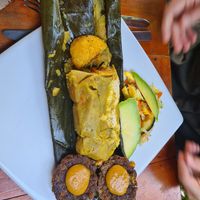 tamal at El Vegano Andante in Medellin