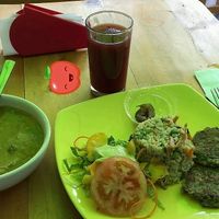 mondongo Vegano con arroz mixto  at El Vegano Andante in Medellin