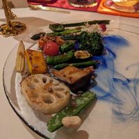 Individually roasted vegetables  at Tudore Tranquility in Tokyo