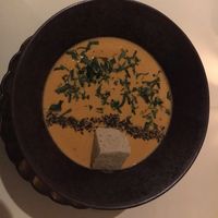 Capsicum/mint soup at Tudore Tranquility in Tokyo