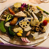 Assorted vegetable and herb salad at Tudore Tranquility in Tokyo