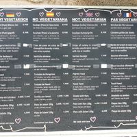 Carta NO vegetariana at La Frontera in Fisterra