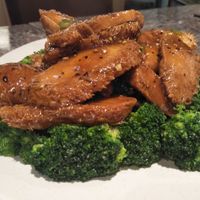 Monkey (mountain) head mushroom in pepper sauce at Green Veggie 天然齋 in Hong Kong Island