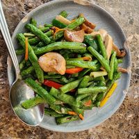 Green beans at Green Veggie 天然齋 in Hong Kong Island