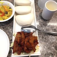 half order of BBQ veggie pork buns at Green Veggie 天然齋 in Hong Kong Island