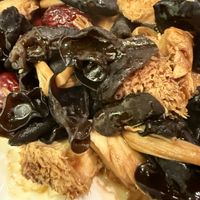 Steamed mountain head mushroom with black fungus and red date    at Green Veggie 天然齋 in Hong Kong Island