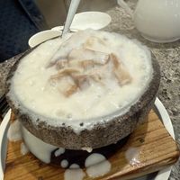 Coconut milk soup with taro and mushroom  at Green Veggie 天然齋 in Hong Kong Island