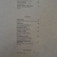 Vegan lunch menu at Sabai Sabai. at Sabai Sabai in Toronto