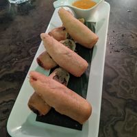 Vegan spring rolls at Sabai Sabai in Toronto