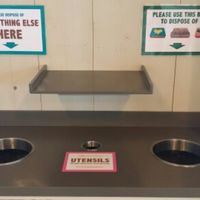 Recycling... with instructions that finally help! at Amy's Drive Thru in Rohnert Park