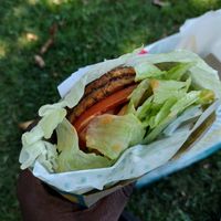 Lettuce wrapped Amy Burger. Juicy n Delicious!! at Amy's Drive Thru in Rohnert Park