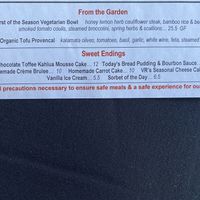 Vegetarian menu 2022  at Van Rensselaer's in South Wellfleet