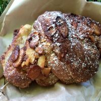 Almond croissant  at Passion Flour Patisserie in Salt Lake City